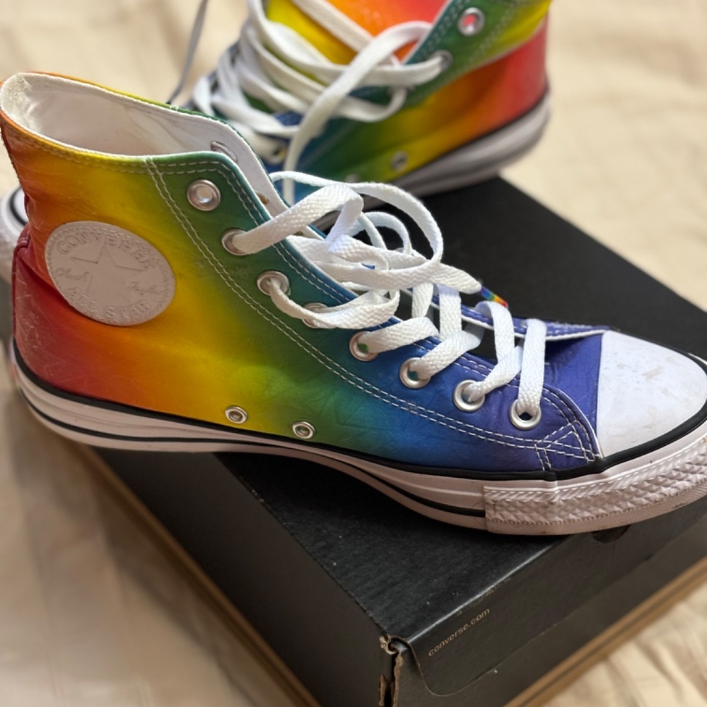 Converse Rainbow High-Top Sneakers - Picture 3 of 3